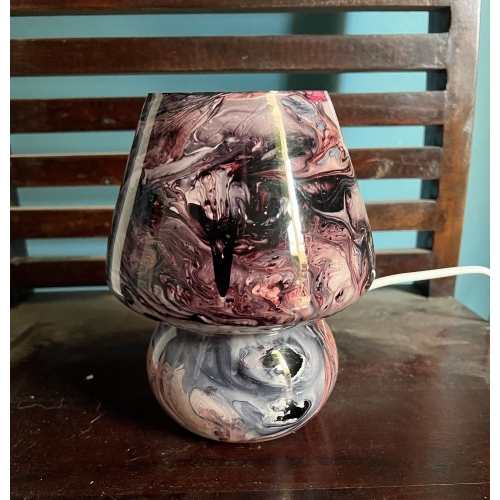 Marmo Handmade Lamp in painted glass h. 23 cm.