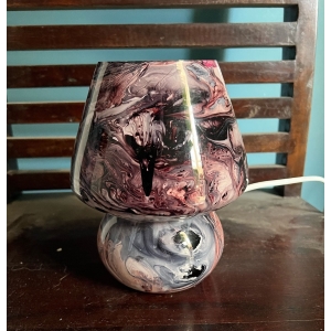 Marmo Handmade Lamp in painted glass h. 23 cm.