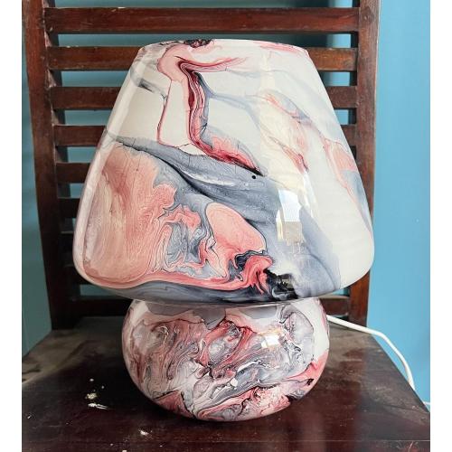 Marmo Handmade Lamp in painted glass h. 32 cm.