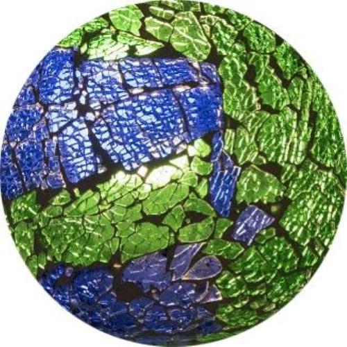 Green Bay Handmade Lamp in mosaic glass h. 23 cm.