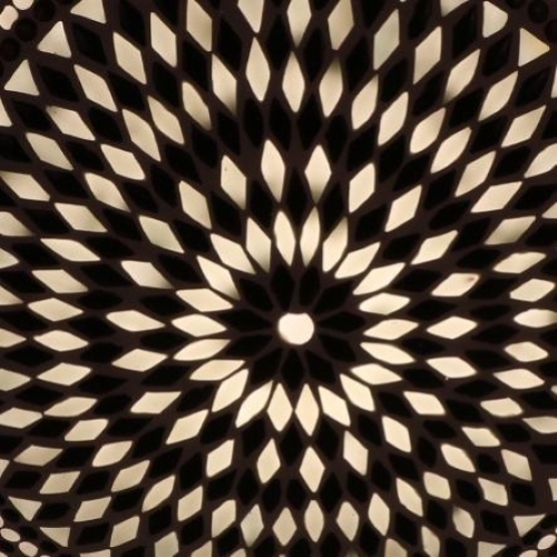 Yin & Yang Handmade Lamp in mosaic glass h. 32 cm.