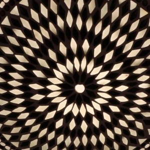 Yin & Yang Handmade Lamp in mosaic glass h. 32 cm.