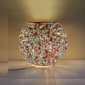Blossom Glow Handmade Lamp in mosaic glass h. 23 cm.