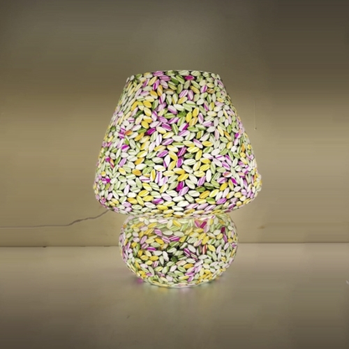 Blooming Joy Handmade Lamp in mosaic glass h. 23 cm.