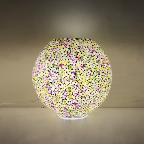 Blooming Joy Handmade Lamp in mosaic glass h. 23 cm.