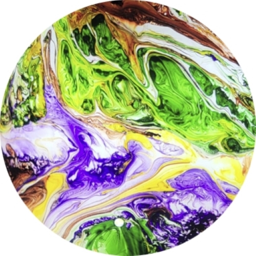 Earth Bloom Handmade Lamp in painted glass h. 32 cm.