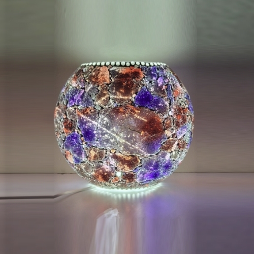 Velvet Sky Handmade Lamp in painted glass h. 23 cm.