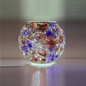 Velvet Sky Handmade Lamp in painted glass h. 23 cm.