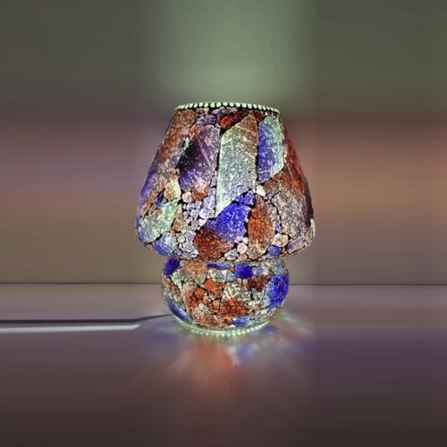 Velvet Sky Handmade Lamp in painted glass h. 17 cm.