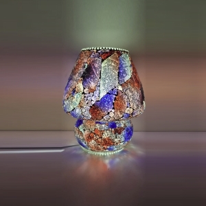 Velvet Sky Handmade Lamp in painted glass h. 23 cm.