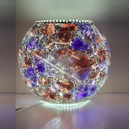 Velvet Sky Handmade Lamp in painted glass h. 32 cm.