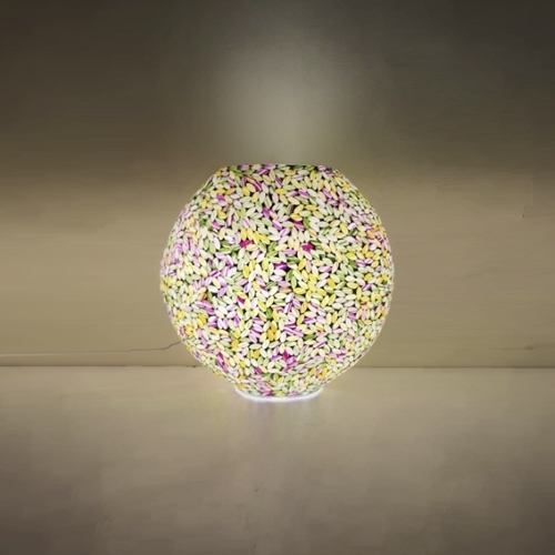 Blooming Joy Handmade Lamp in mosaic glass h. 17 cm.