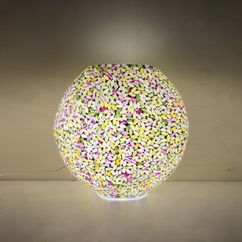 Blooming Joy Handmade Lamp in mosaic glass h. 23 cm.