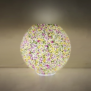 Blooming Joy Handmade Lamp in mosaic glass h. 23 cm.