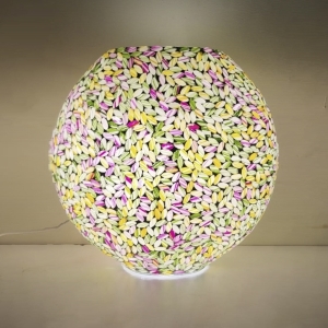 Blooming Joy Handmade Lamp in mosaic glass h. 32 cm.