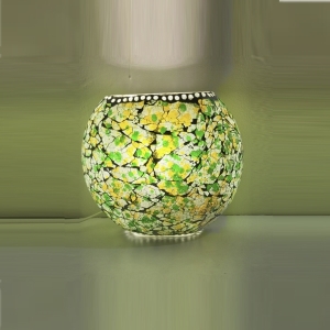 Green Glow Handmade Lamp in mosaic glass h. 17 cm.
