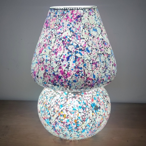 Lavander Garden Handmade Lamp in mosaic glass h. 17 cm.
