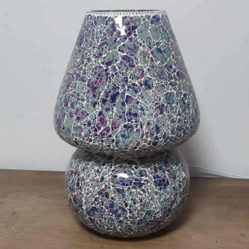 Lavander Garden Handmade Lamp in mosaic glass h. 17 cm.