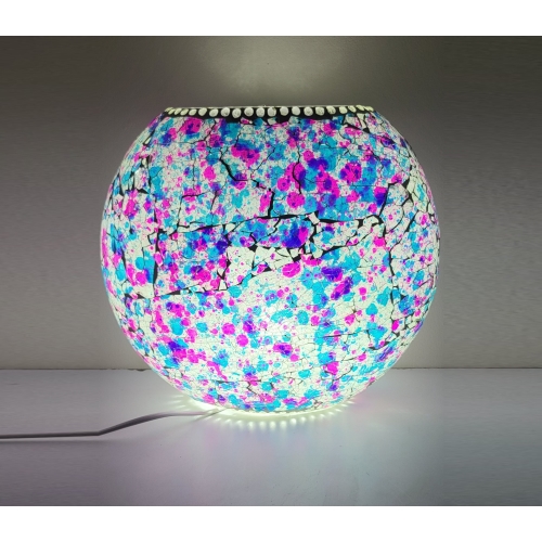 Lavander Garden Handmade Lamp in mosaic glass h. 32 cm.