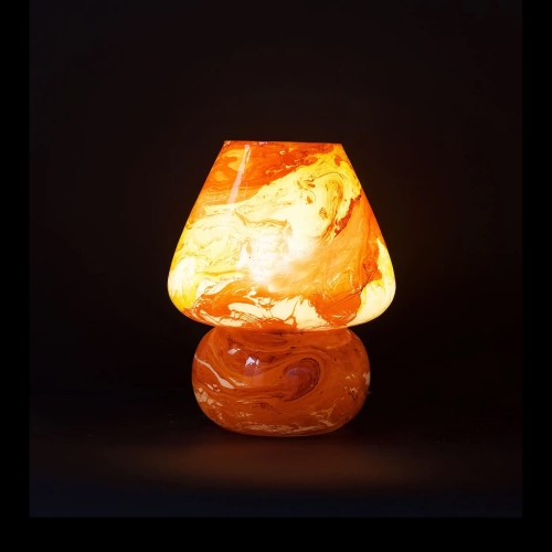 Mars Handmade Lamp in painted glass h. 23 cm.