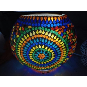 Color Universe Handmade Lamp in mosaic glass h. 32 cm.